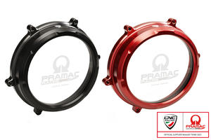 Clear oil bath clutch cover Ducati Panigale Pramac Racing Lim. Ed. CNC Racing
