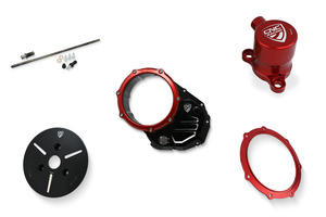 Clear clutch cover Ducati - Mounting kit with accessories CNC Racing