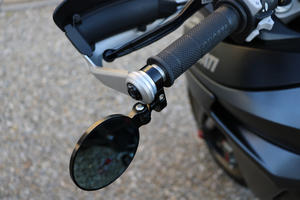 Adapter for Rocket bar-end mirror on Ducati Multistrada Silver