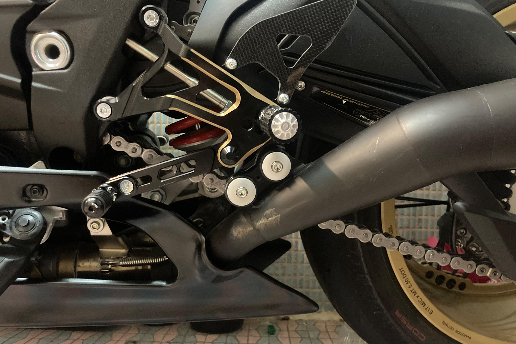 Mounting kit for Arrow Exhaust with CNC Racing Rearsets PE227