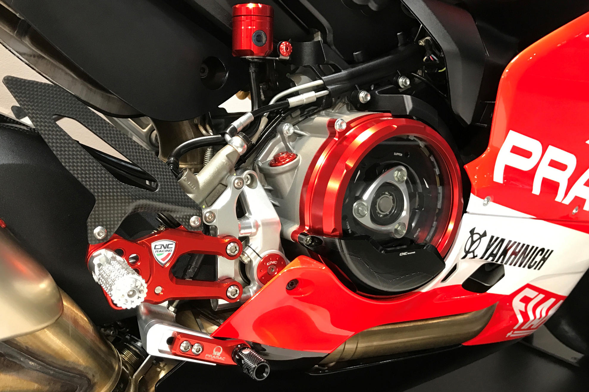 Adjustable rearsets RPS Ducati SBK Panigale series Team Pramac 