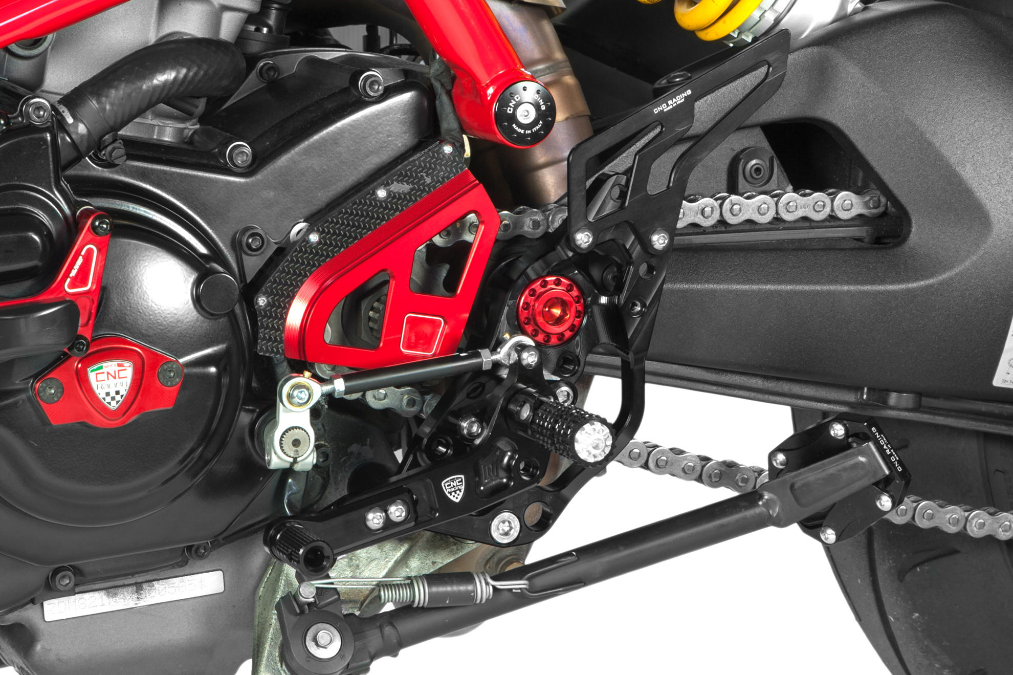 Collare Ohlins Sterzo in Ergal CNC Rosso Ducabike Ducati Hypermotard 950 2019 