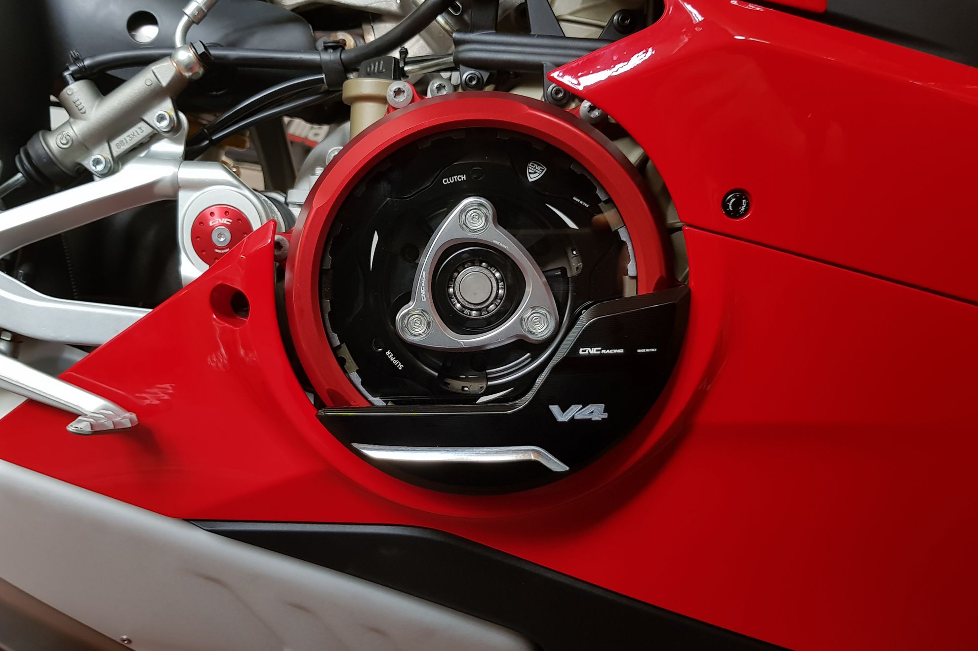 CF266_PR Timing inspection cover Ducati Panigale V4 Pramac Racing CNC RACING 