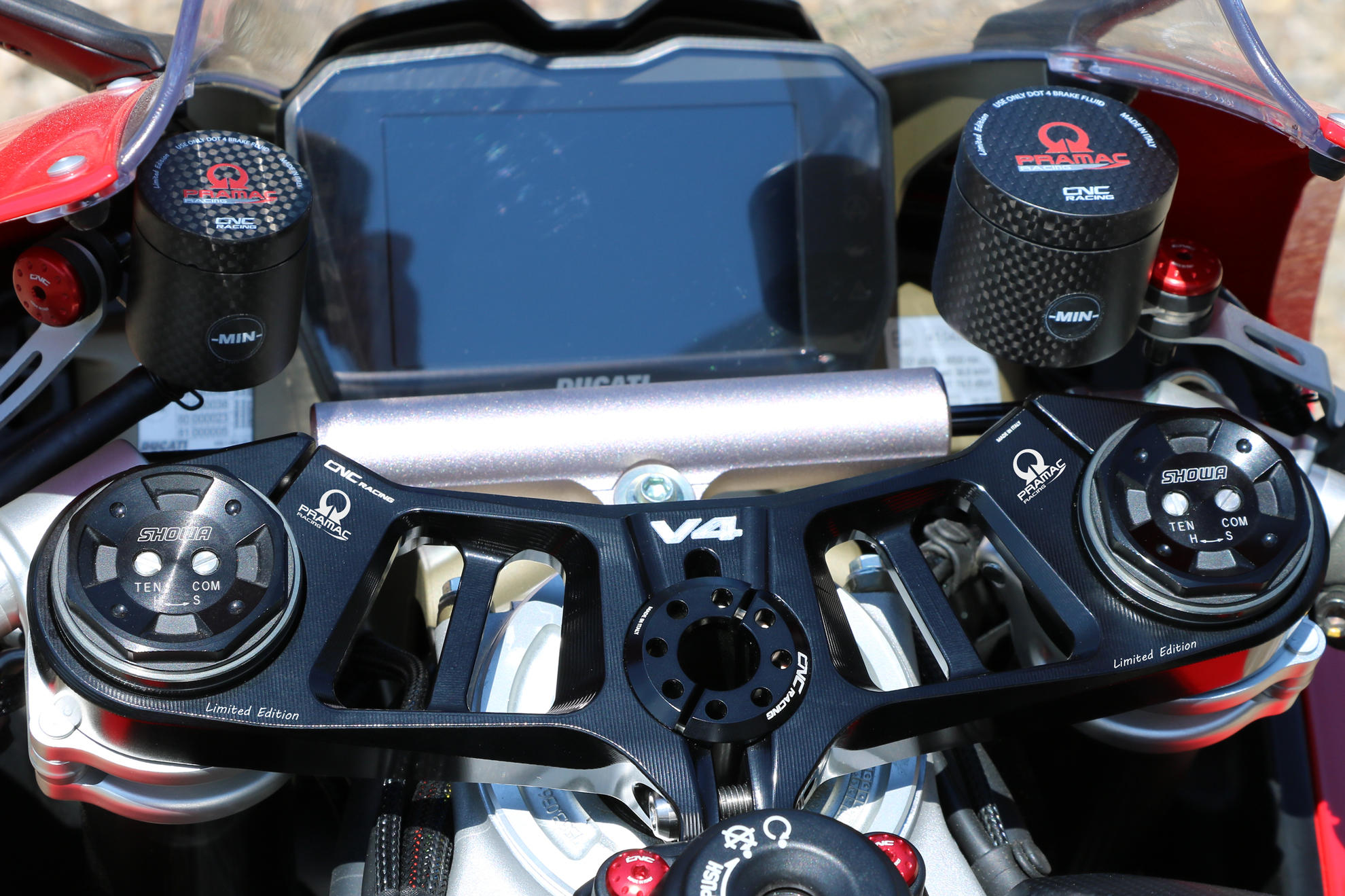 Triple clamps Ducati Panigale V4 - Top Yoke Pramac Racing Lim. Ed