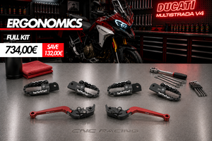 Ducati Multistrada V4 Ergonomics Kit – Comfort & Control CNC Racing