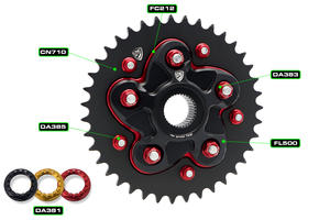 Kit trasmissione Ducati Monster - Corona Ergal P525 Z39 CNC Racing