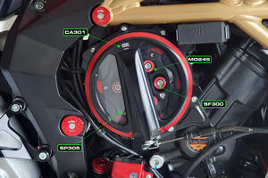 Clear clutch cover MV Agusta - Mounting kit with accessories CNC Racing
