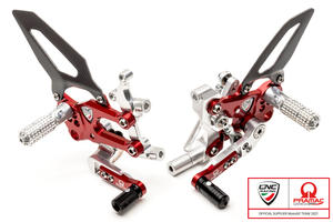Adjustable rearsets RPS Ducati SBK Panigale series Team Pramac MotoGP Limited Edition CNC Racing