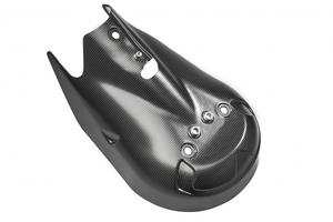 exhaust heat guard made from matte carbon for Ducati Panigale and Streetfighter CNC Racing