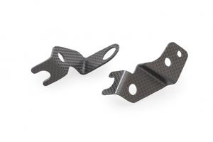 Front brake and clutch oil tank brackets - matt carbon CNC Racing