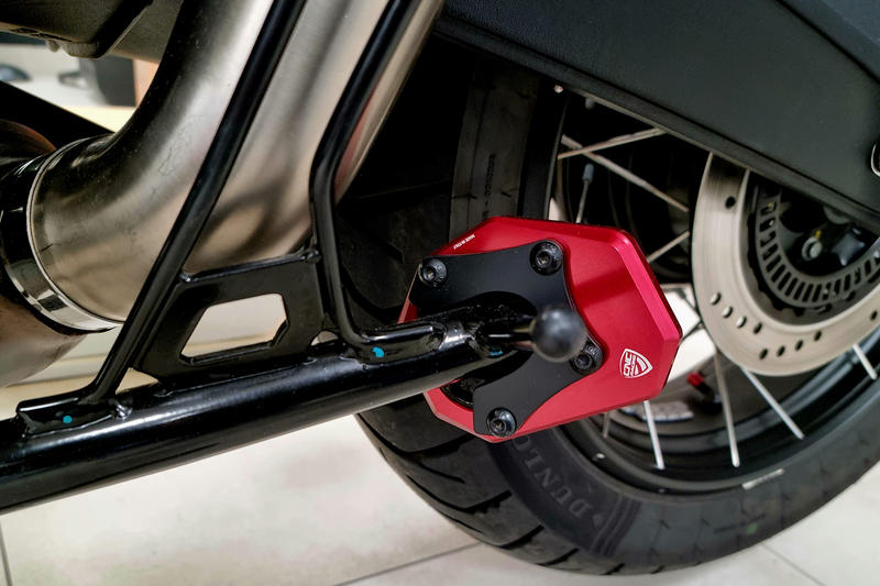 Side stand extension Moto Guzzi