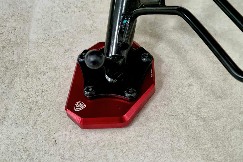 Side stand extension Moto Guzzi