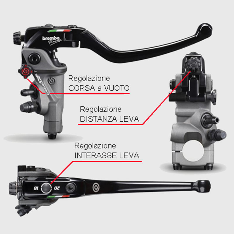 Pompa Freno Radiale Anteriore Brembo 19RCS CORSA CORTA