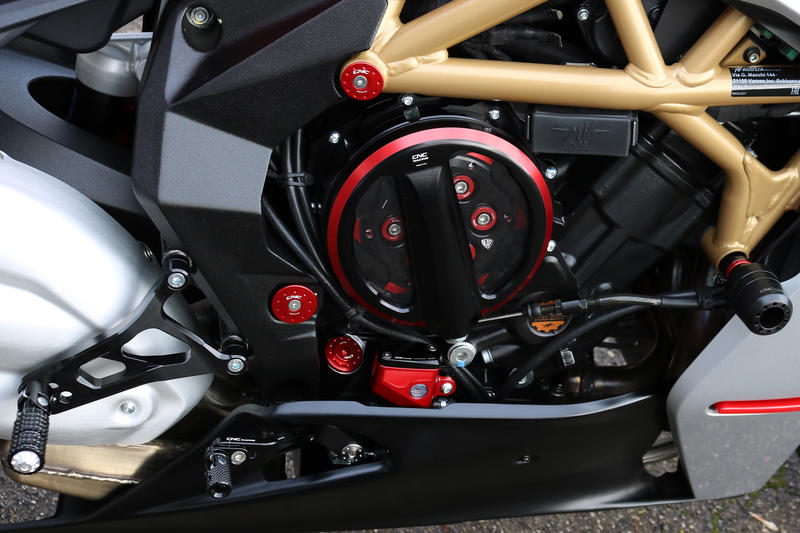 Clear clutch cover MV Agusta - cable control - Bicolor Edition