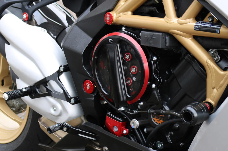 Clear clutch cover MV Agusta - cable control - Bicolor Edition