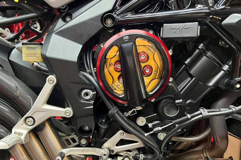 Clear clutch cover MV Agusta - cable control - Bicolor Edition