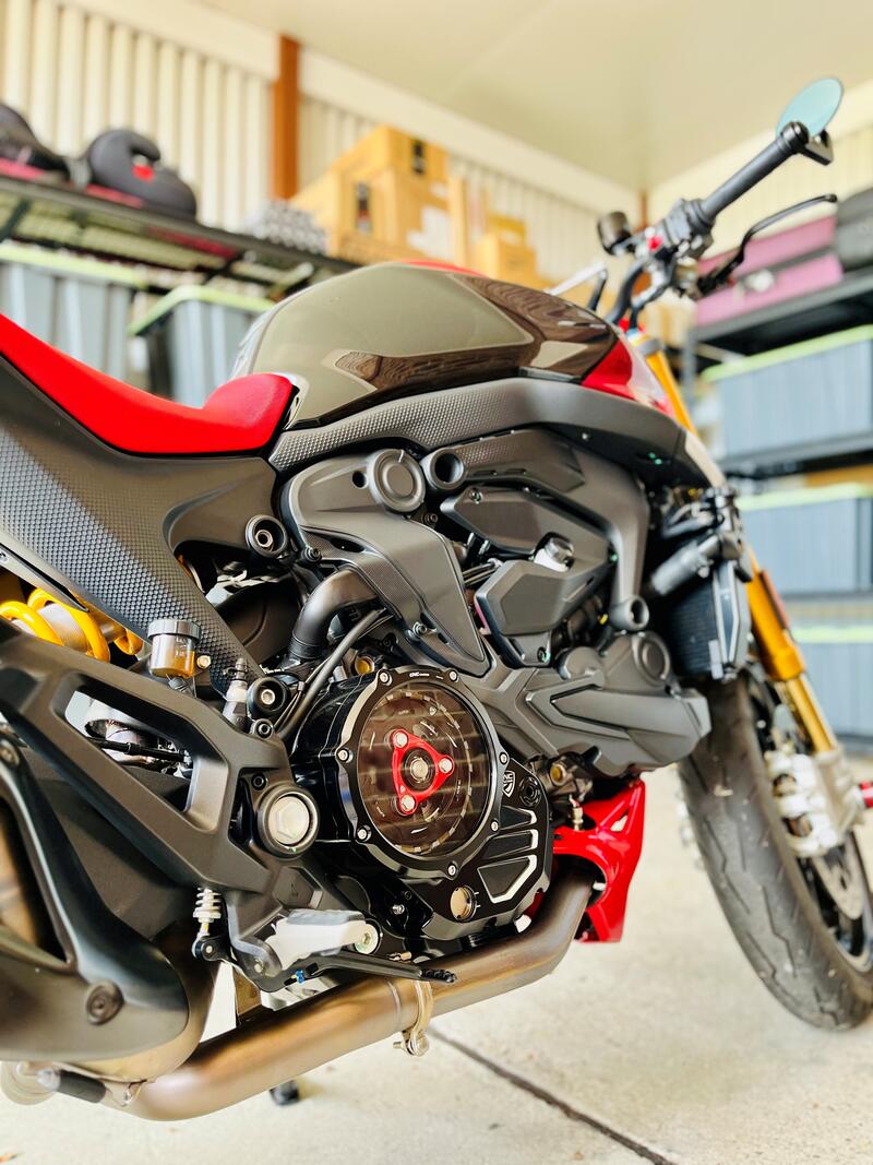 Carter trasparente per frizioni a olio Ducati