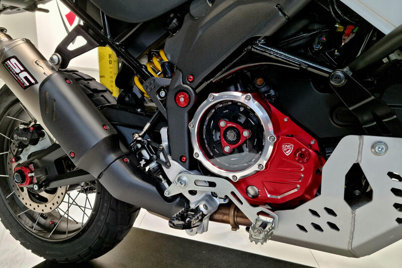 Paracalore completo scarico Ducati DesertX - carbonio