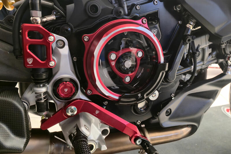 Slider protezione cover frizione &ndash; Ducati V2 MY2025 (per cover trasparente CNC Racing CA511)