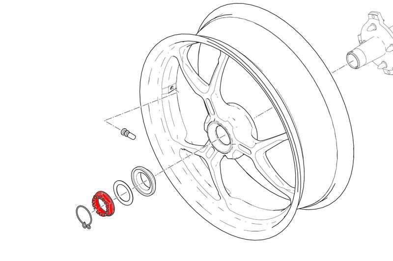 Rear wheel nut RH Ducati