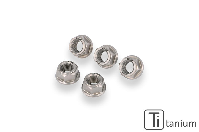 Nuts sets rear sprocket flange Ducati M10x1 Titanium