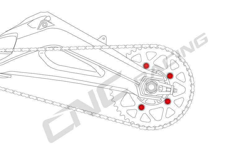 REAR SPROCKET NUTS M10X1.0