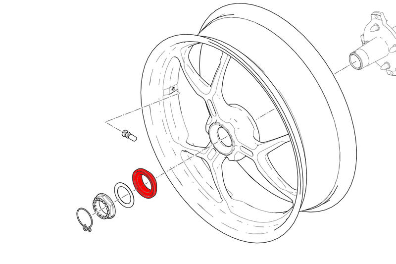 Conical spacer rear wheel nut Ducati