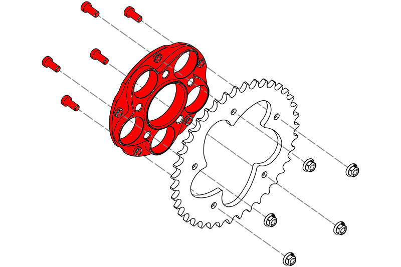 Cush drive hub flange Ducati