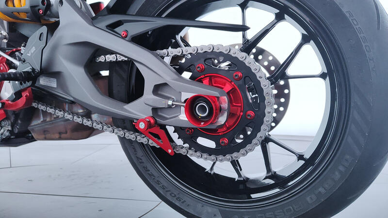 Ring gear T41 P520 Ducati - MTS V2 2025 Plug & Play on OEM Hub, Complete Kit with CNC Racing FC254/FC255 Rear sprocket flange