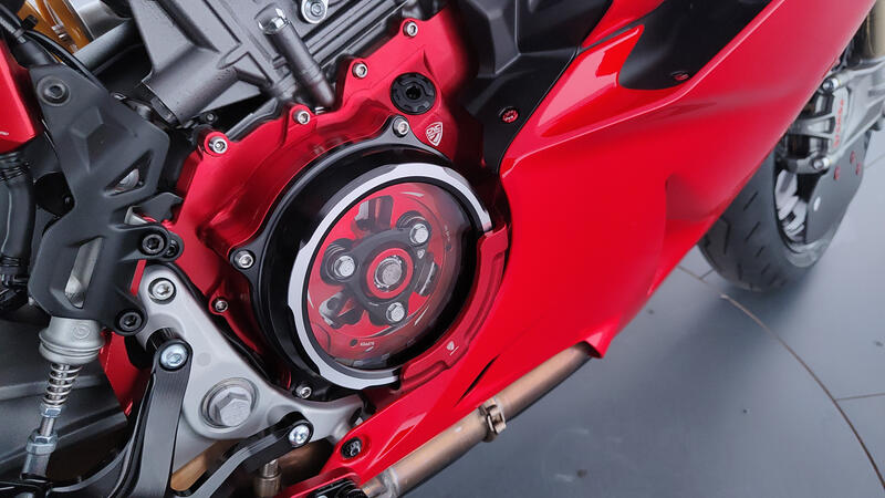Slider protezione cover frizione &ndash; Ducati V2 MY2025 (per cover trasparente CNC Racing CA511)