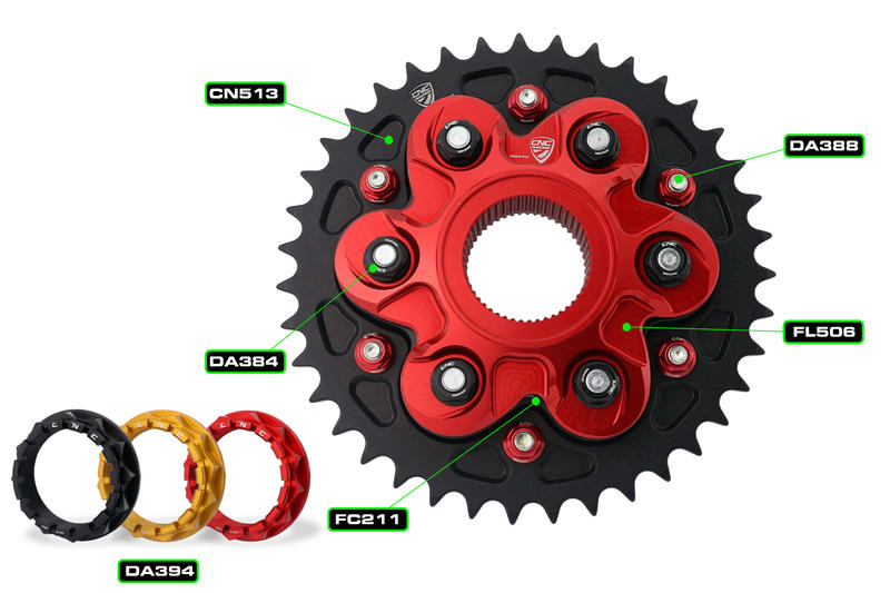 Kit trasmissione Ducati Panigale V4 - Corona Ergal P525 Z41