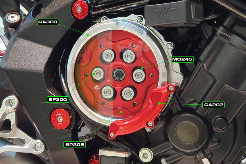 Kit carter frizione trasparente MV Agusta - comando idraulico