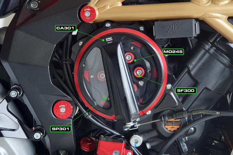 Kit carter frizione trasparente MV Agusta - comando filo