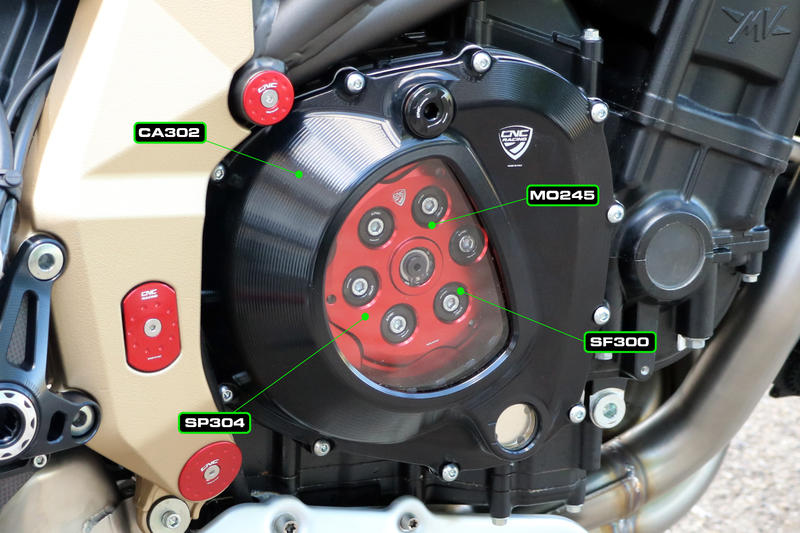Clear clutch cover MV Agusta Mounting kit with accessories Cnc Racing