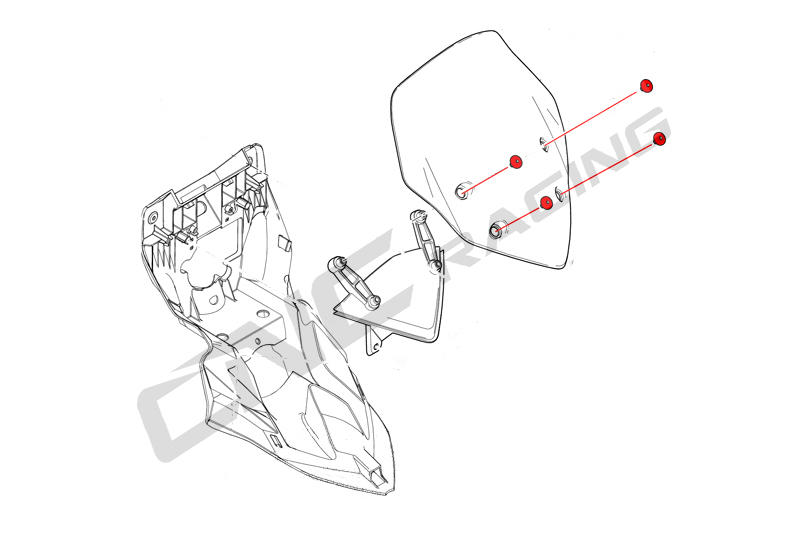Windshield screws Ducati Hyperstrada 821/939