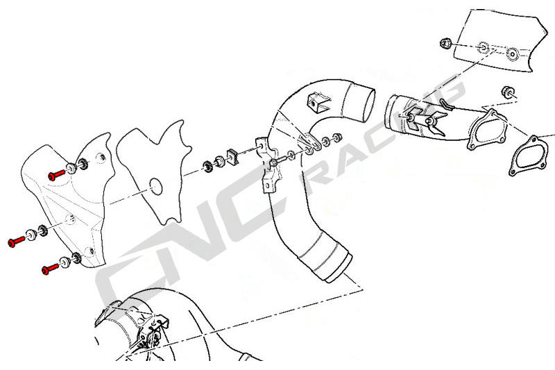 Screws heat guard Ducati Streetfighter