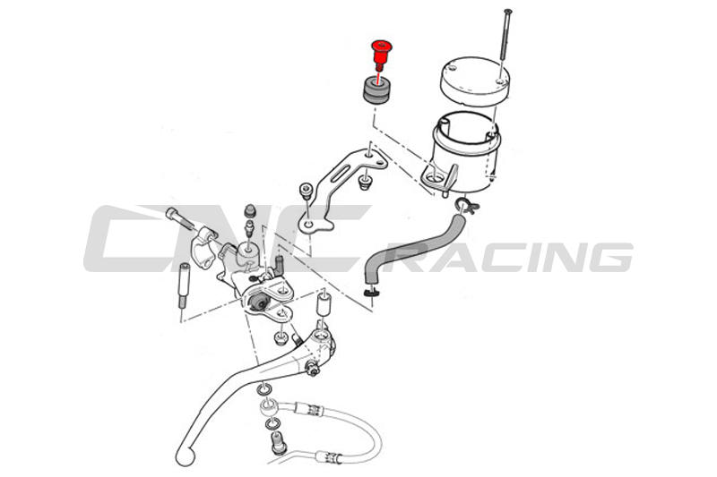 Screw front brake/clutch tank fluid