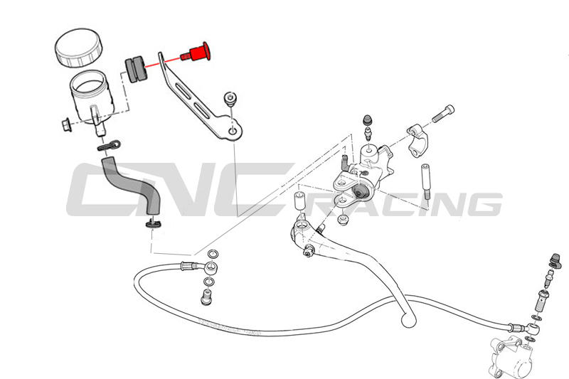 Screw front brake/clutch tank fluid