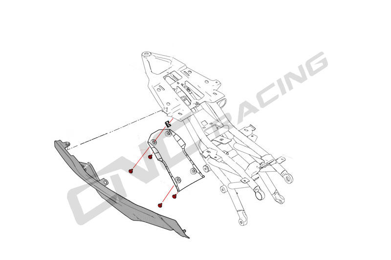 Undertail cover screw kit Ducati