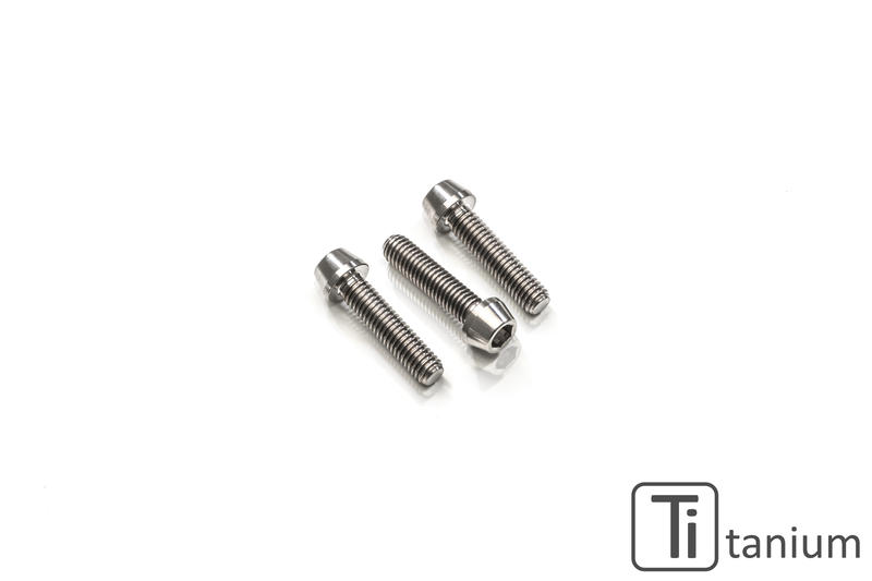 Screws set front sprocket cover M6x16 (3 pcs) - Titanium