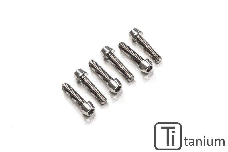 Screws set triple clamp bottom M8x25 (6 pcs) - Titanium