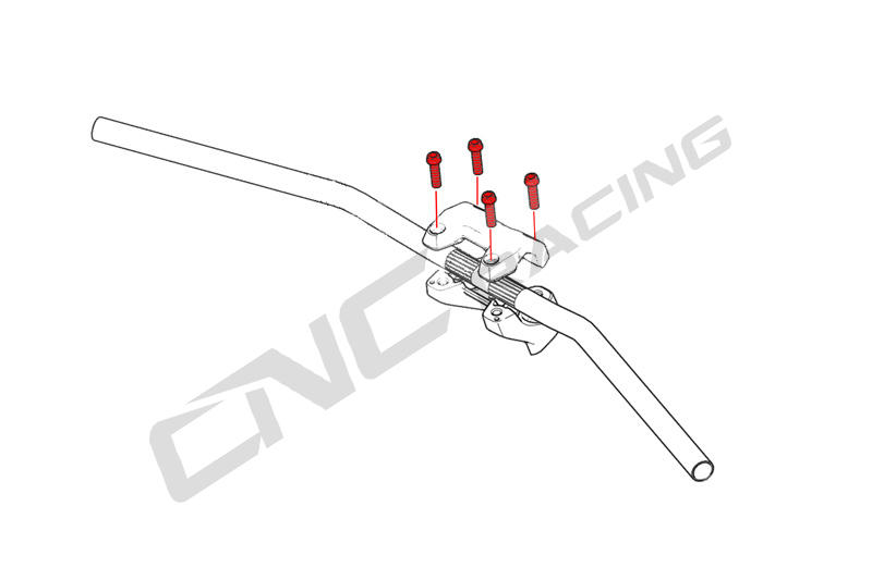 Screws Handlebar Clamp set M8x25 (4 pcs) - Titanium