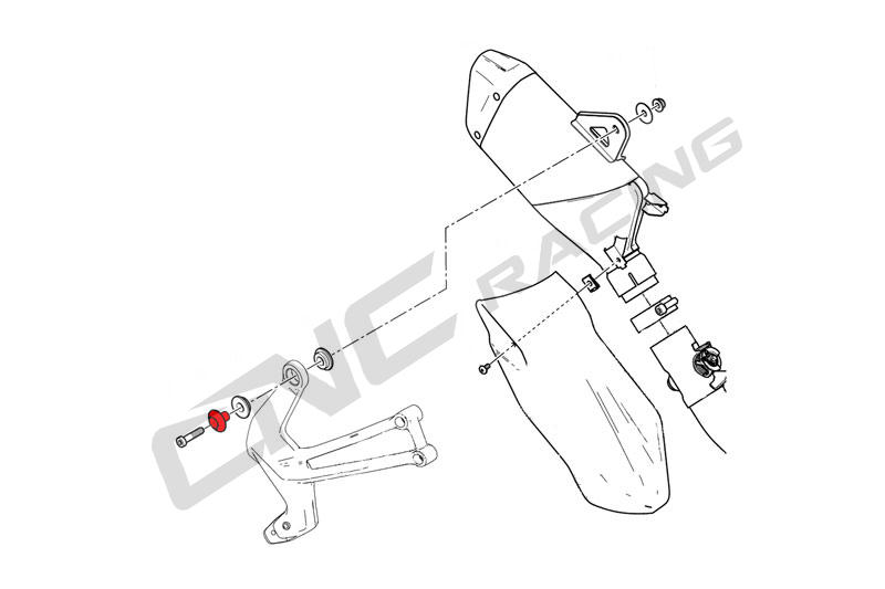 Silencer bracket screw collar Ducati