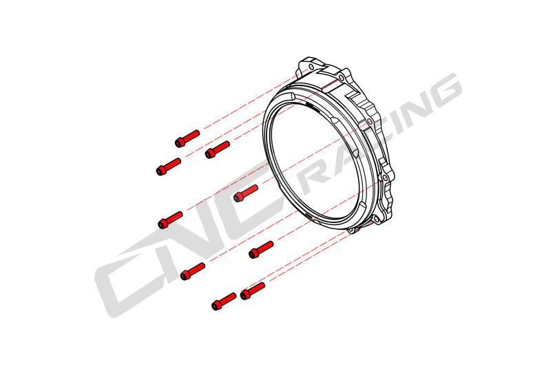 Clutch cover MV Agusta screw set - TITANIUM