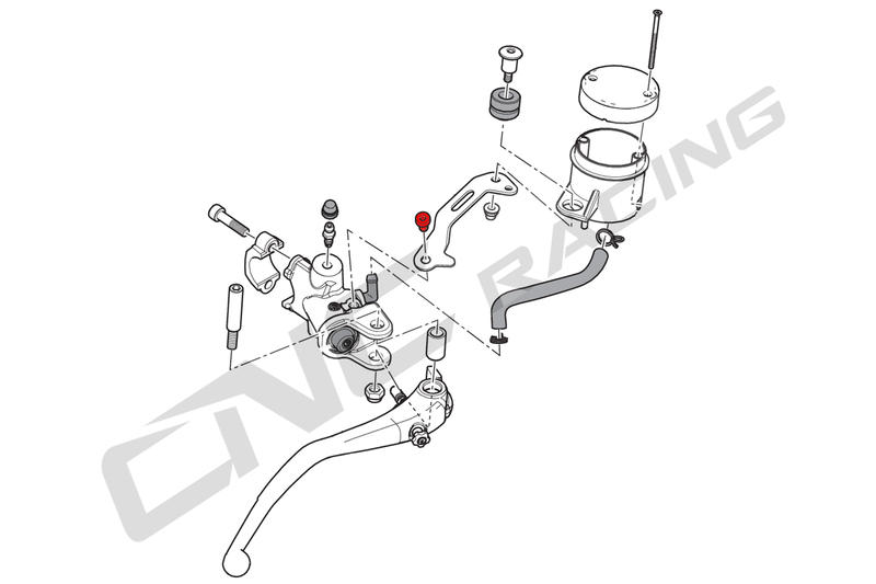 FRONT BRAKE/CLUTCH FLUID TANK BRACKET SCREW - TITANIUM