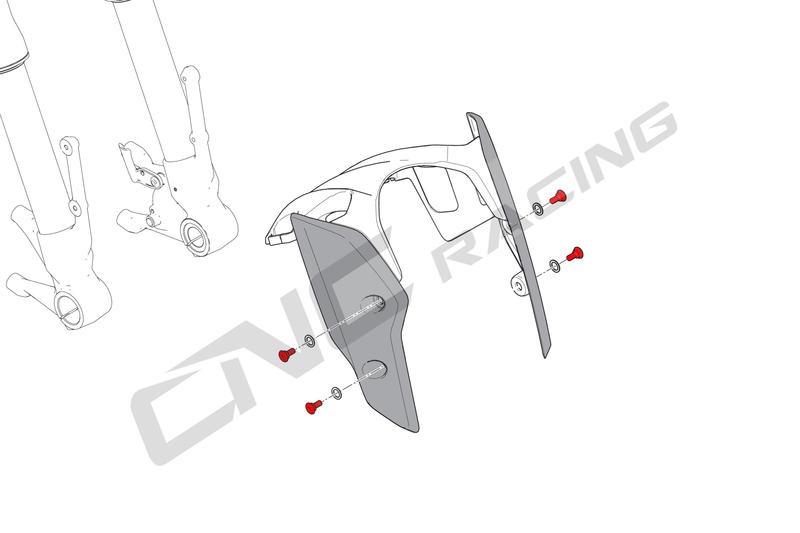 Front mudguard screw kit Ducati Hypermotard 950