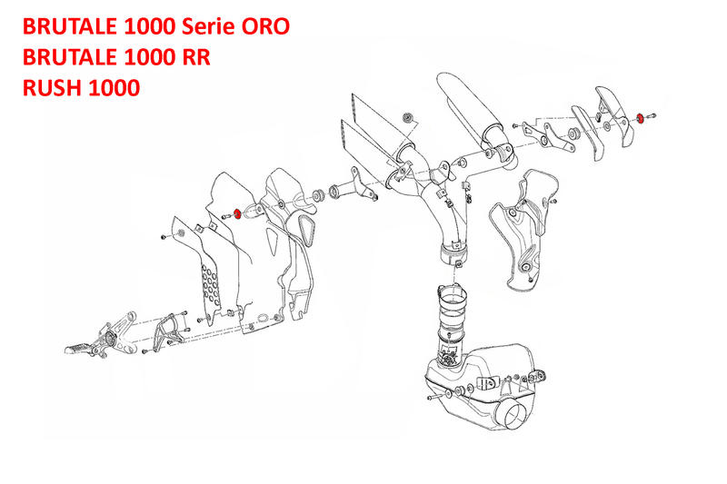 Silencer bracket screw collar MV Agusta