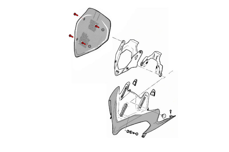 Carbon screen screw kit Ducati Multistrada 1200