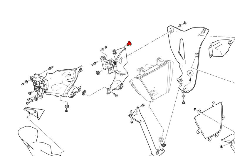 Vite supporto puntale sinistro Ducati Diavel V4