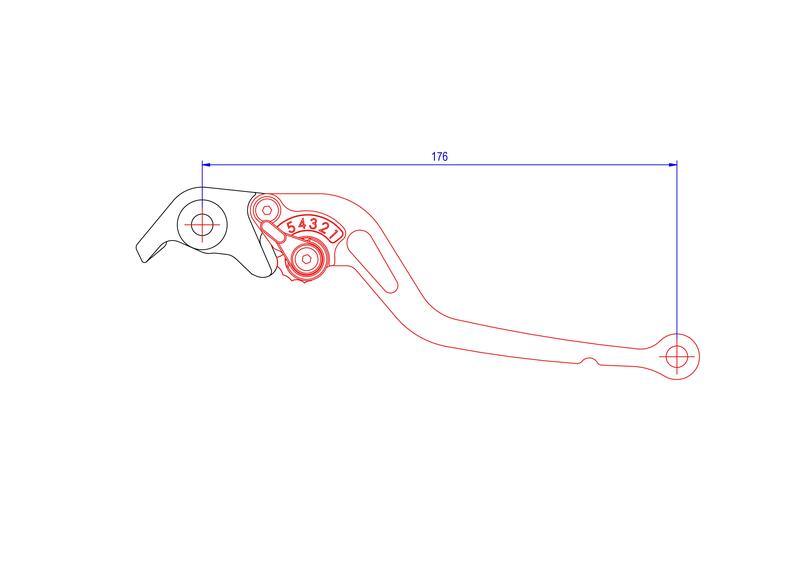 Brake lever - long model